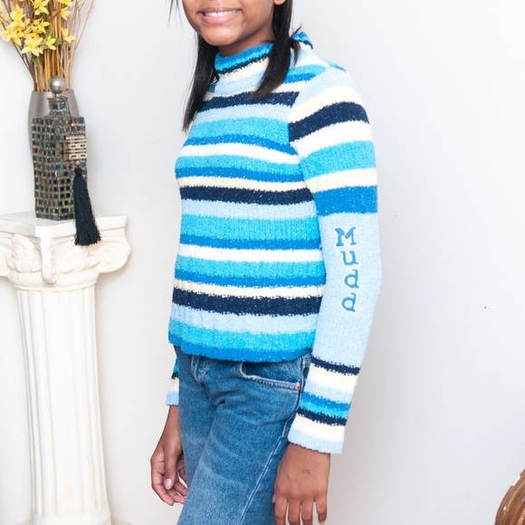 Blue Fuzzy sweater by Mudd sz 14 - Picture 3 of 8
